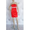 Elegancka czerwona sukienka srebrne kamienie 36