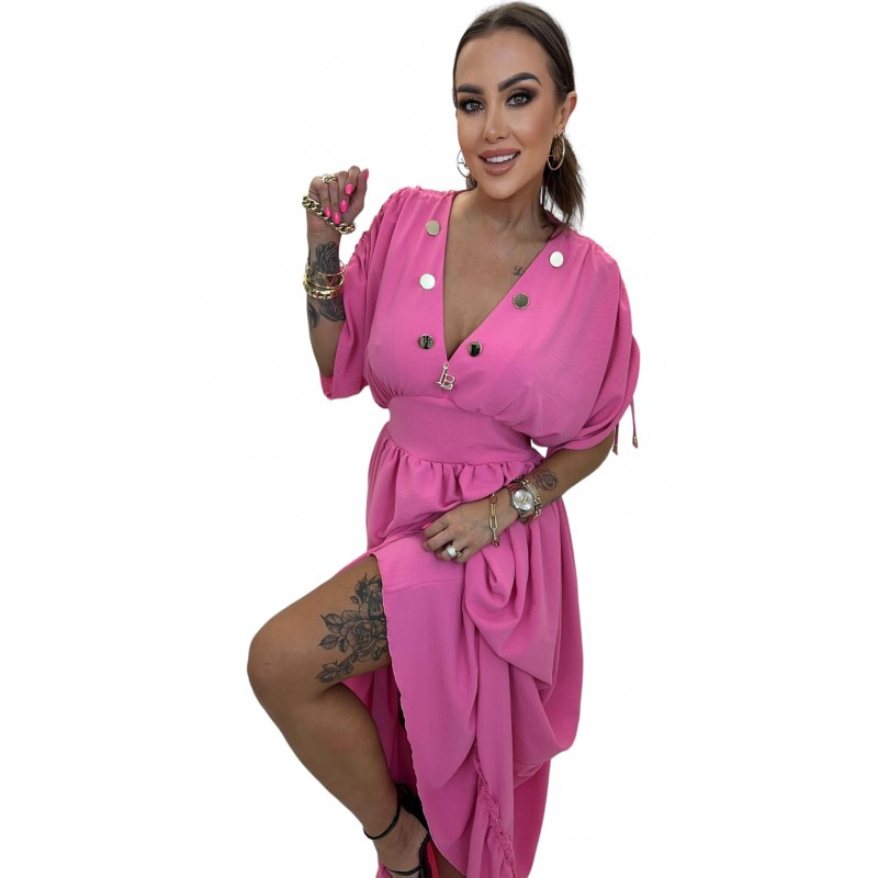 DŁUGA SUKIENKA ZŁOTE GUZIKI LOLA B