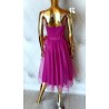 SUKIENKA MIDI ORGANZA MAGENTA