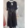 SUKIENKA MIDI PLUS SIZE KWIAT CZARNA