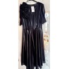 SUKIENKA MIDI PLUS SIZE KWIAT CZARNA