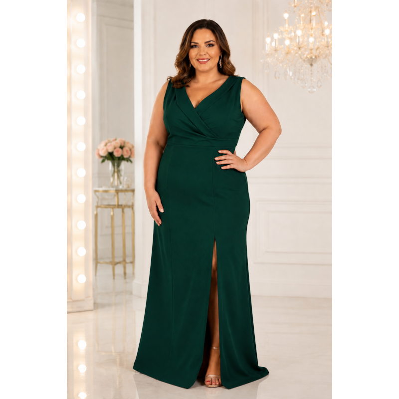 SUKIENKA PLUS SIZE LUSIA BUTELKOWA ZIELEŃ