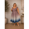 SUKIENKA OMBRE PLUS SIZE KARMEL