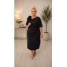 SUKIENKA MIDI INFINIA CZARNA PLUS SIZE