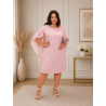 SUKIENKA MARLENA PLUS SIZE PUDROWA 50/52