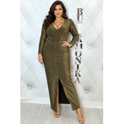 SUKIENKA ZŁOTY LUREKS RĘKAW NUAN 42