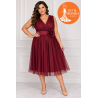 MIDI SIATKA GROCHY XXL BORDO