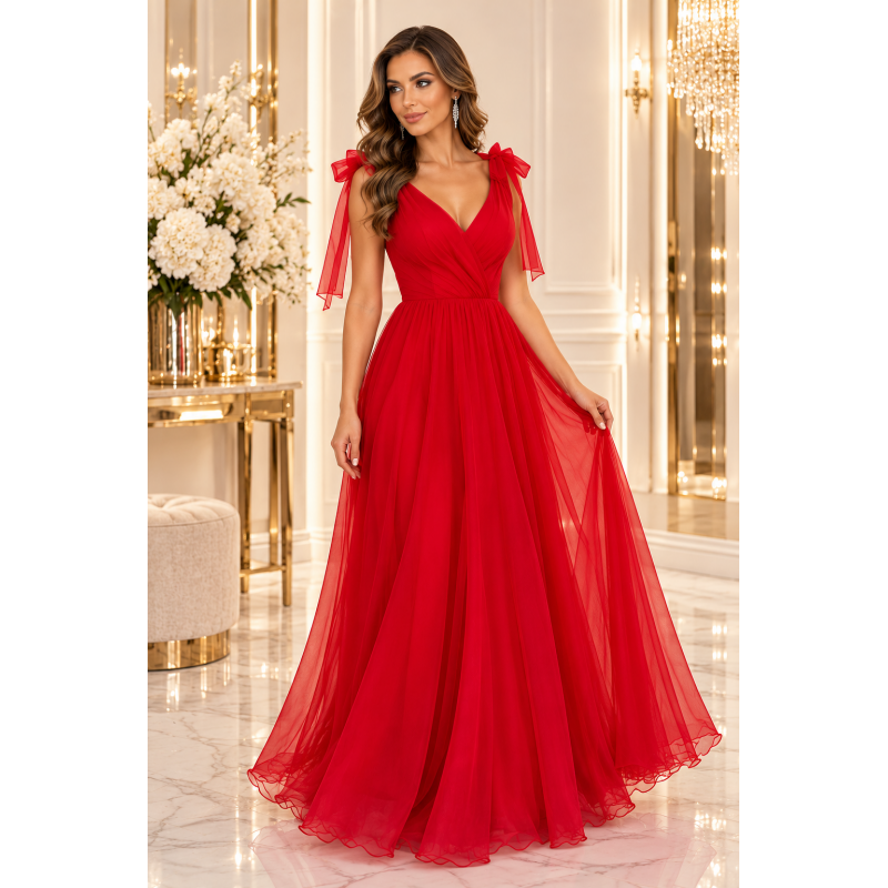 CZERWONA SUKIENKA PRINCES ORGANZA